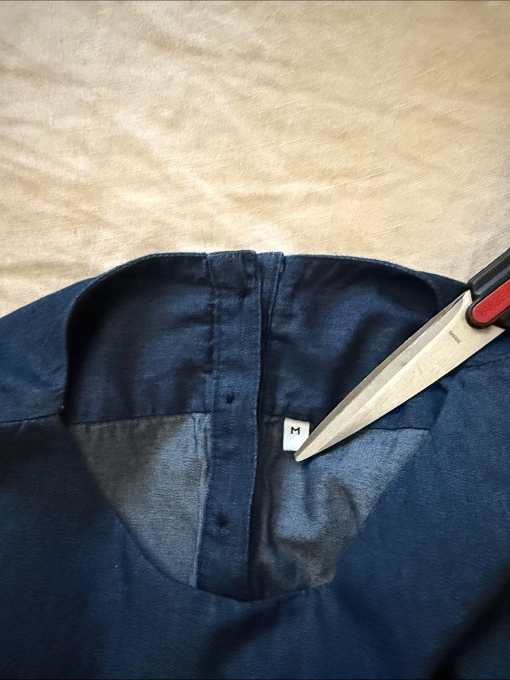 Muji Navy Blue Long Sleeve Midi Dress - Picture 11 of 12